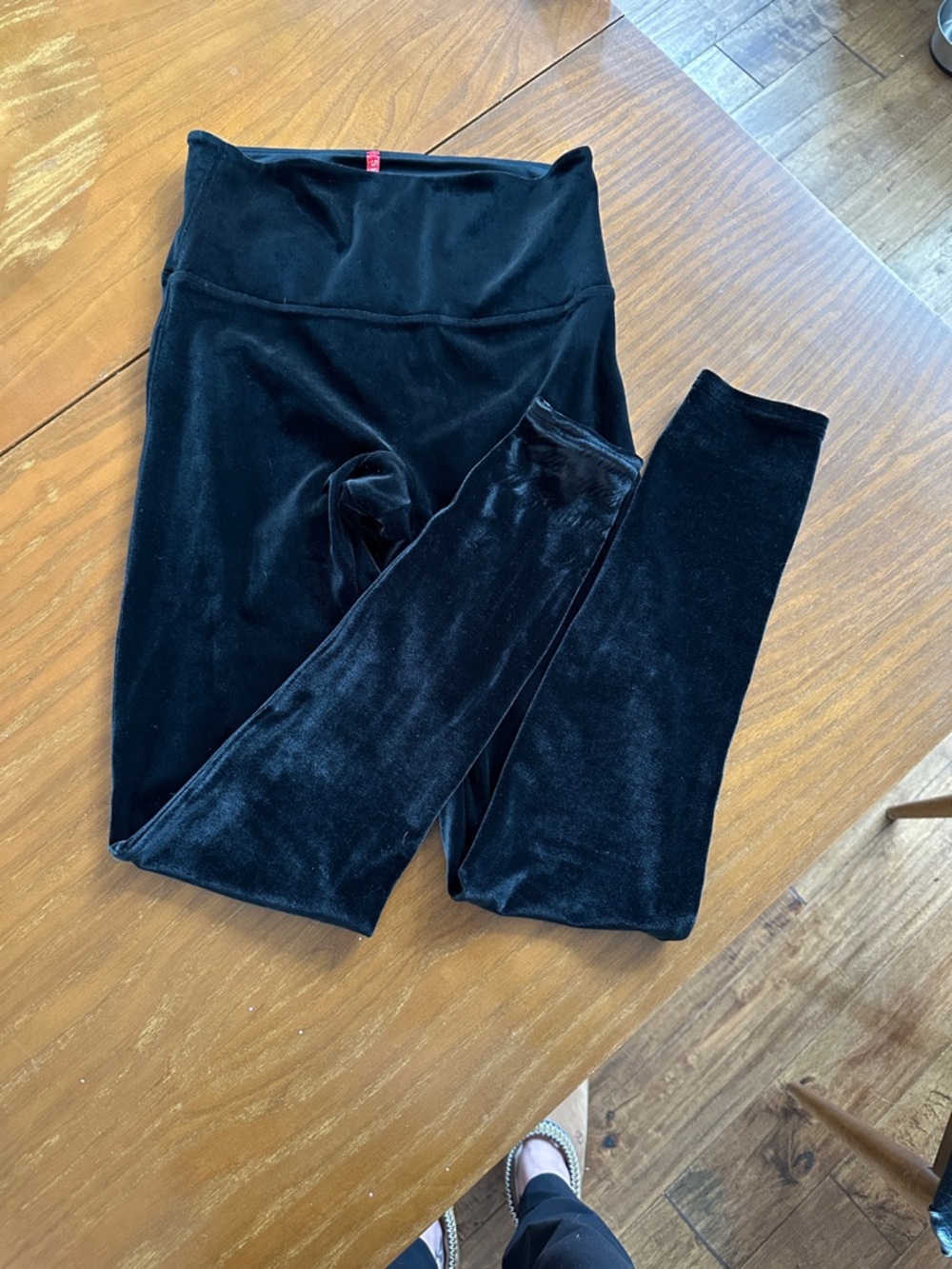 SPANX Black Velvet Leggings